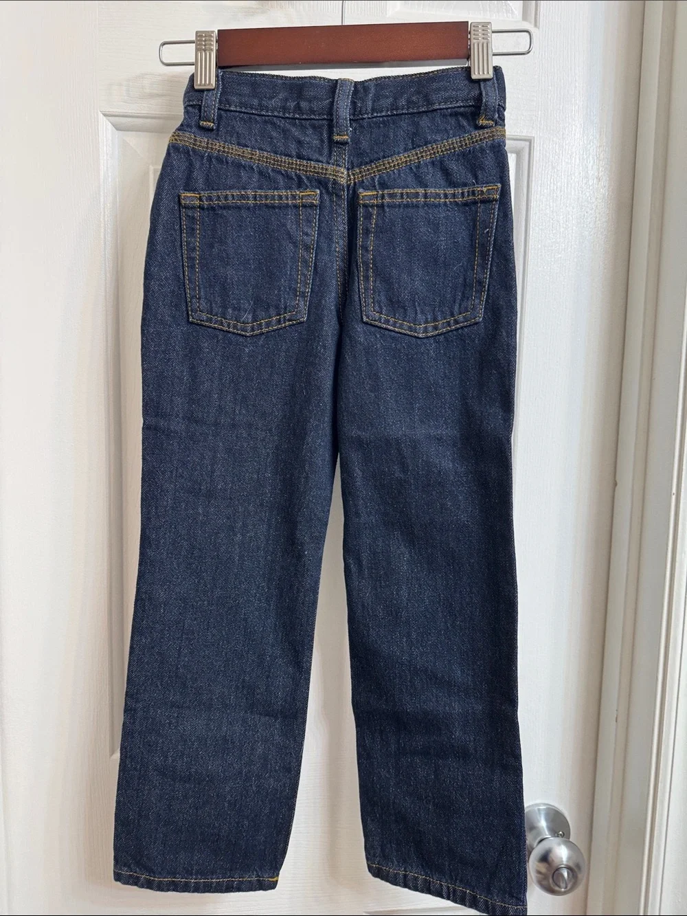 Cat & Jack Kids Relaxed Straight-Leg Blue Jeans, Adjustable Waist Size 6 Slim